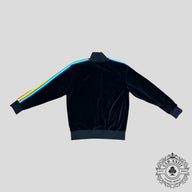 Palm Angels Rainbow Chenille Track Jacket in Black