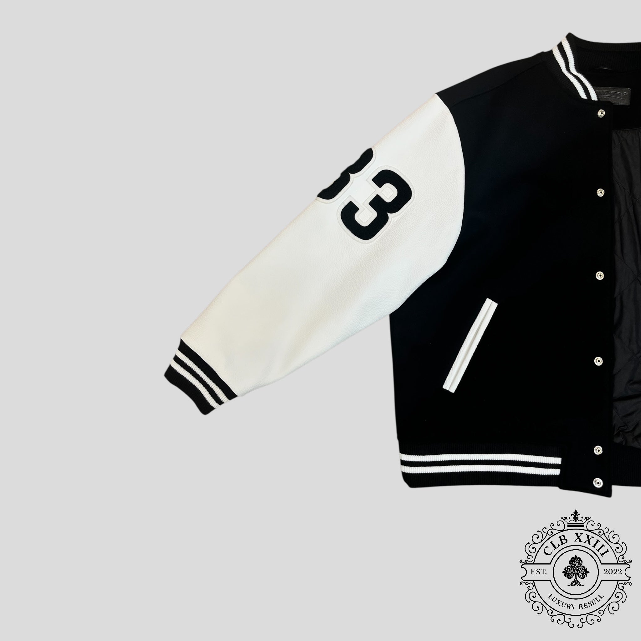 Chrome Hearts Eagle Patch Varsity Jacket in Black