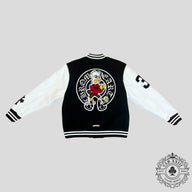 Chrome Hearts Eagle Patch Varsity Jacket in Black