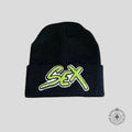 Chrome Hearts Sex Records Beanie in Black / Green