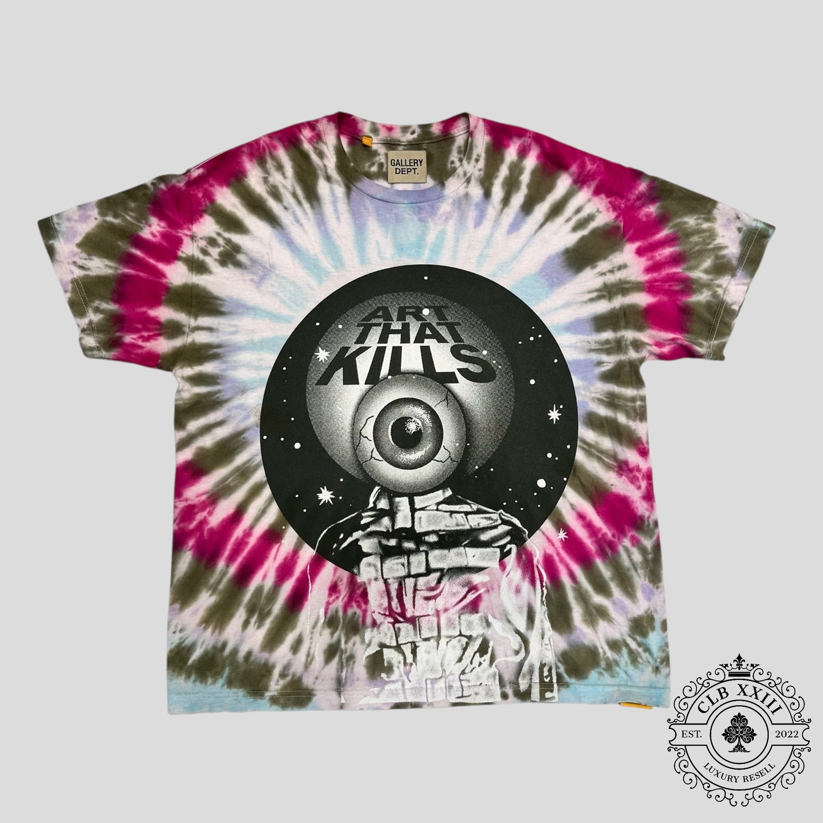 Gallery Dept. Totally Rod Tee in Pink Tie Dye