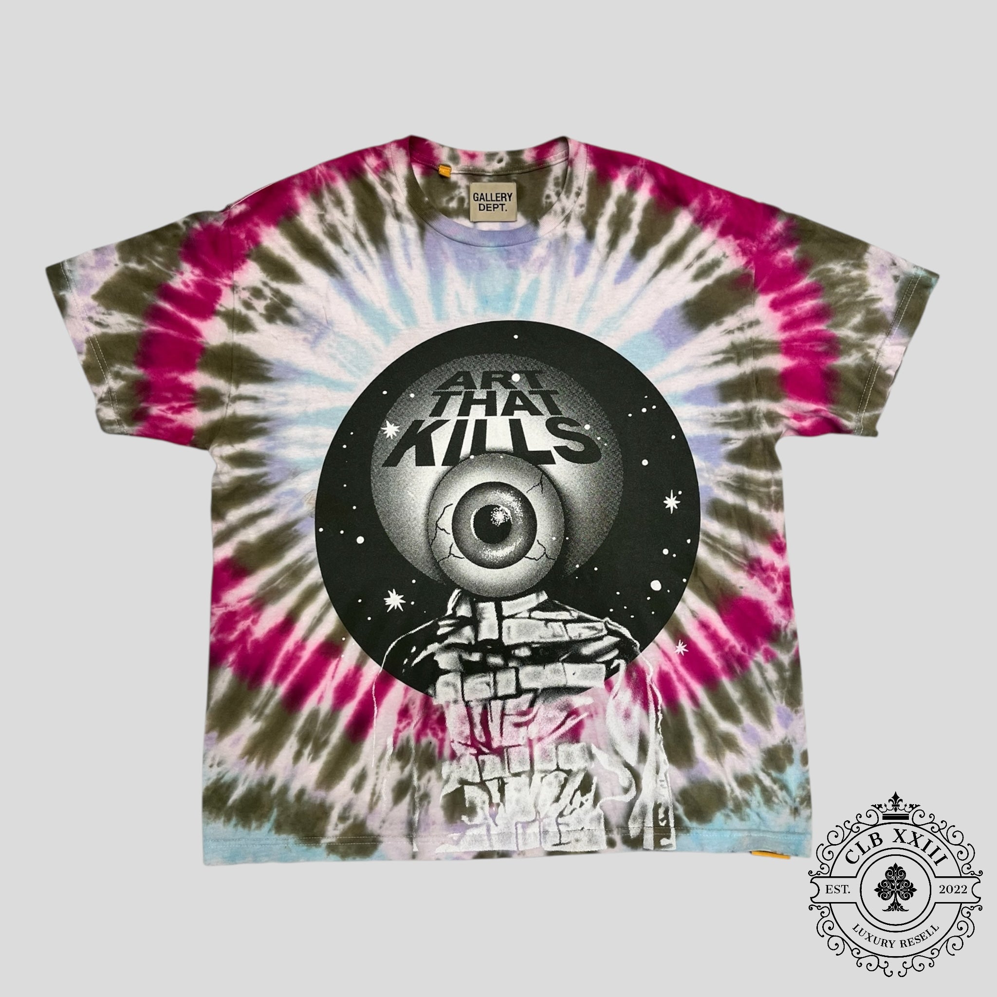 Gallery Dept. Totally Rod Tee in Pink Tie Dye