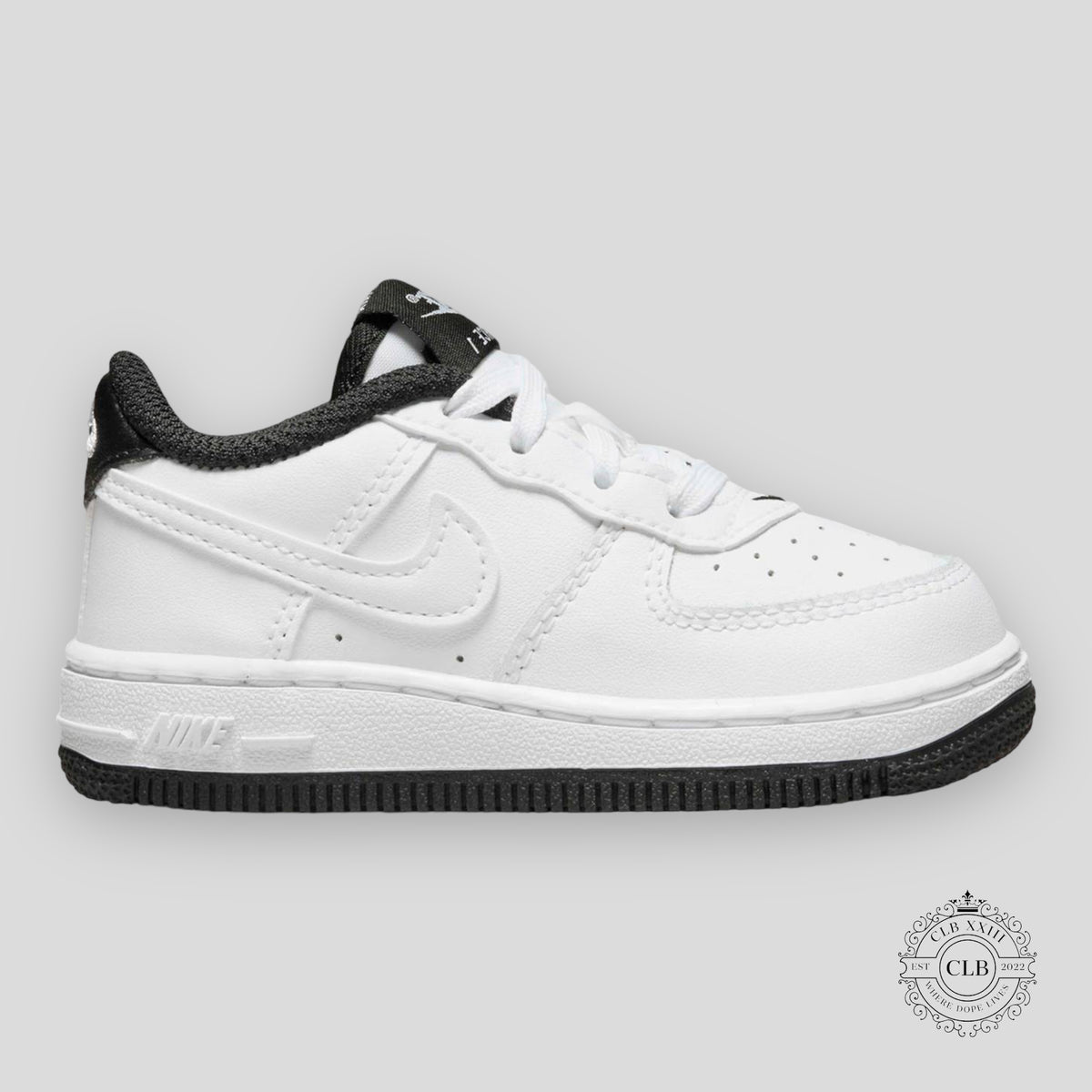 NIKE AIR FORCE 1 LOW (TD) "WHITE & BLACK"