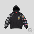Supreme Playoffs Zip Up Hooded Sweatshirt in Black