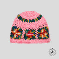 Supreme Crochet Beanie in Pink