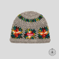 Supreme Crochet Beanie in Grey