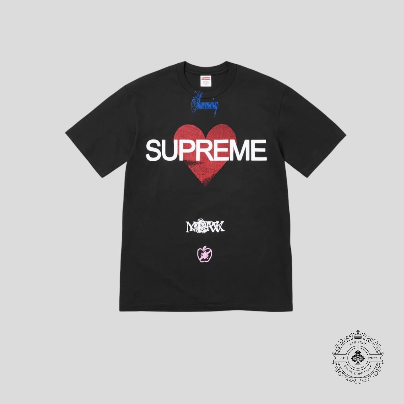 Supreme Announcing Tee in Black