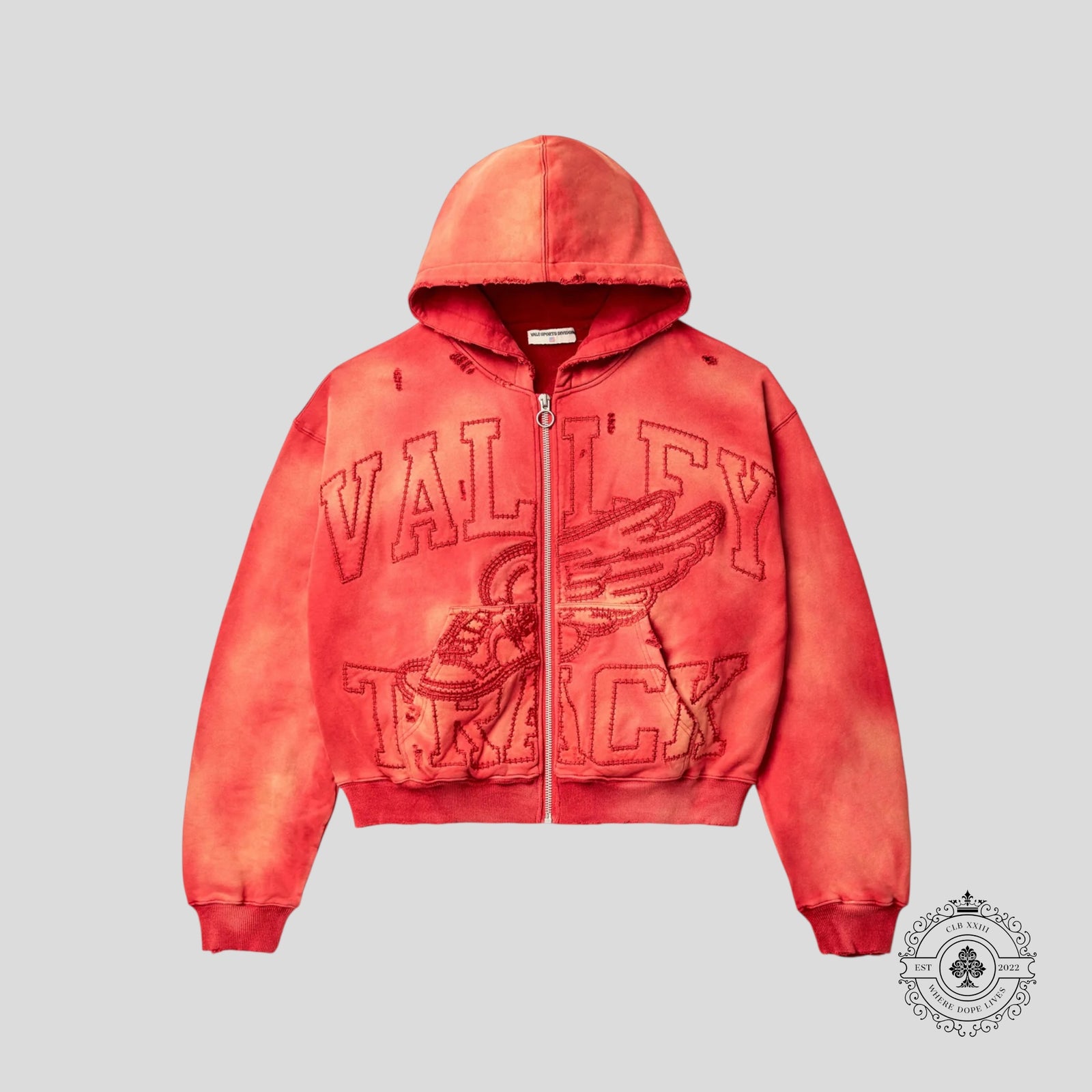 Vale Inferno Zip Up Hoodie in Red