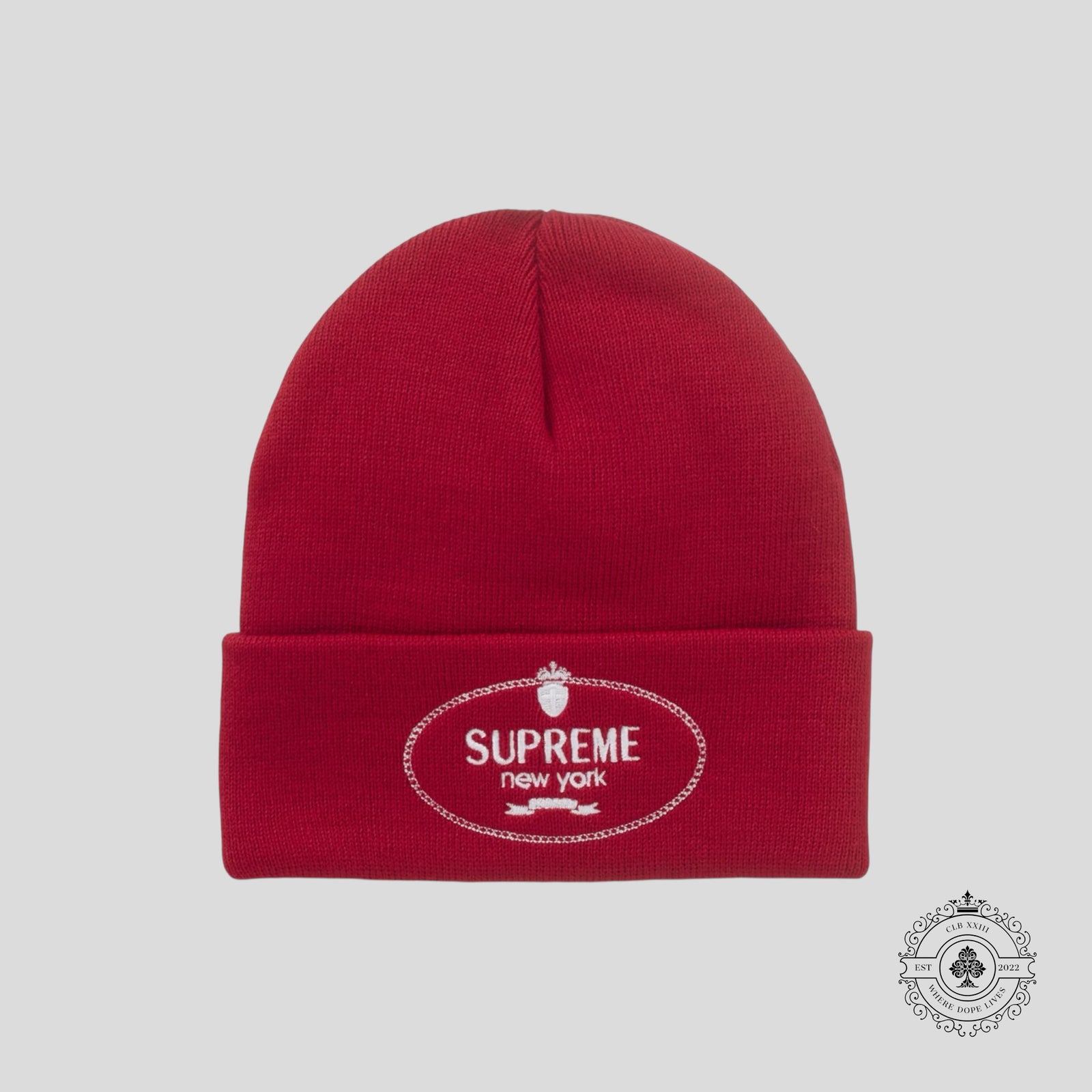 Supreme Crest Beanie in Red