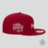 Supreme Championship Box Logo New Era Hat in Red