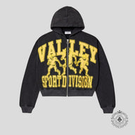 Vale Forever Friday Zip Up Hoodie in Black