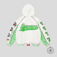 Supreme Playoffs Zip Up Hooded Sweatshirt in White
