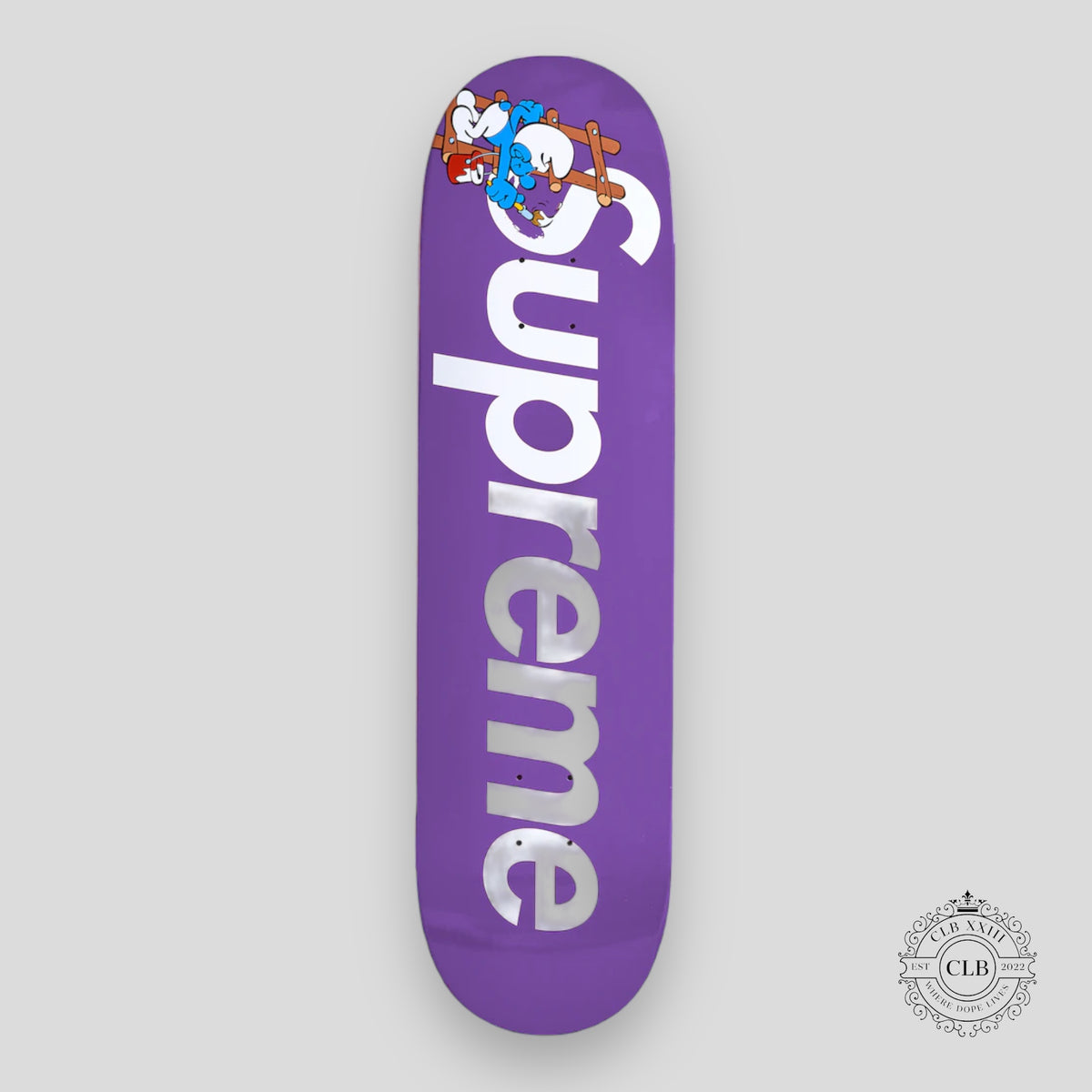 SUPREME SMURFS SKATE DECK - PURPLE