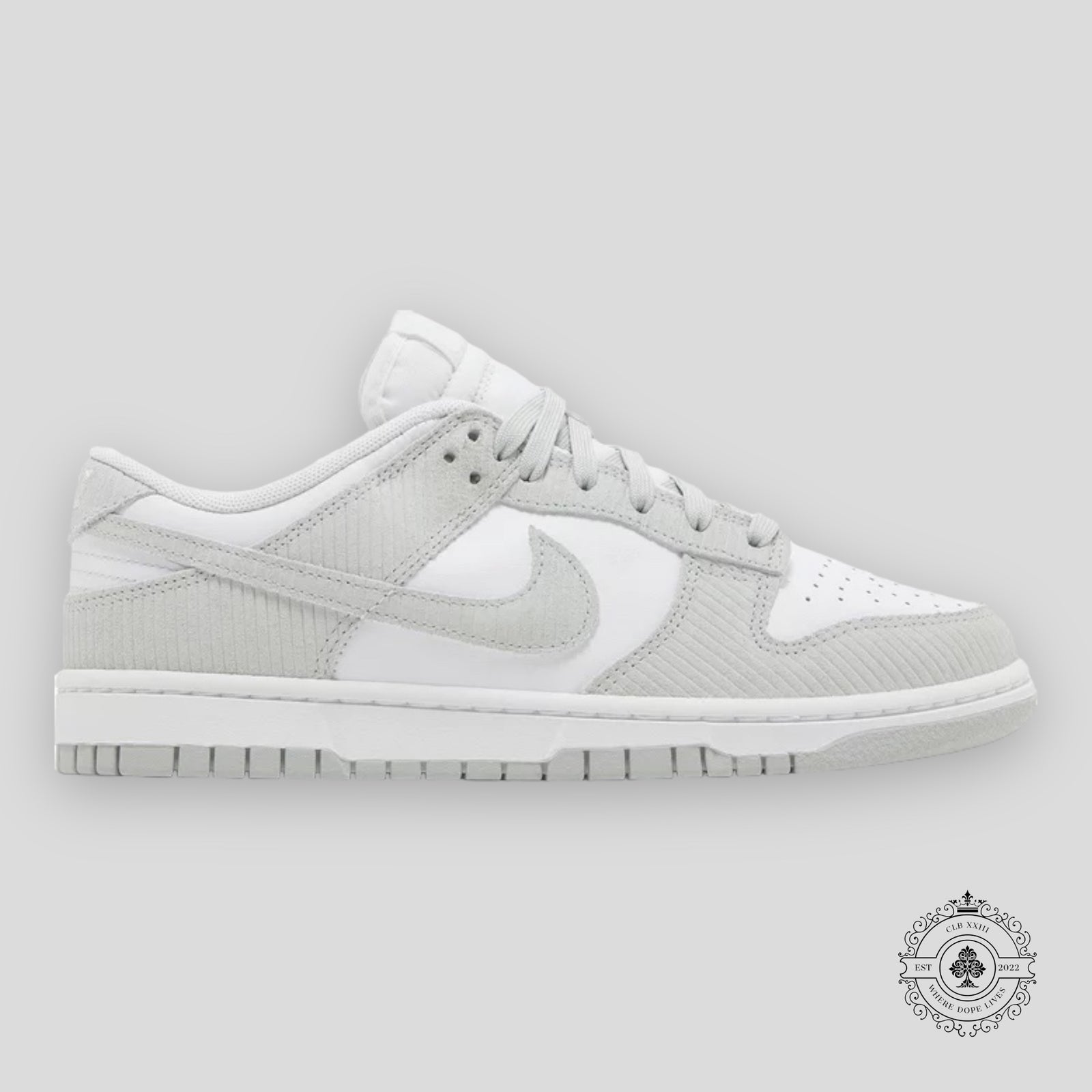 Nike Dunk Low W Light Silver Corduroy