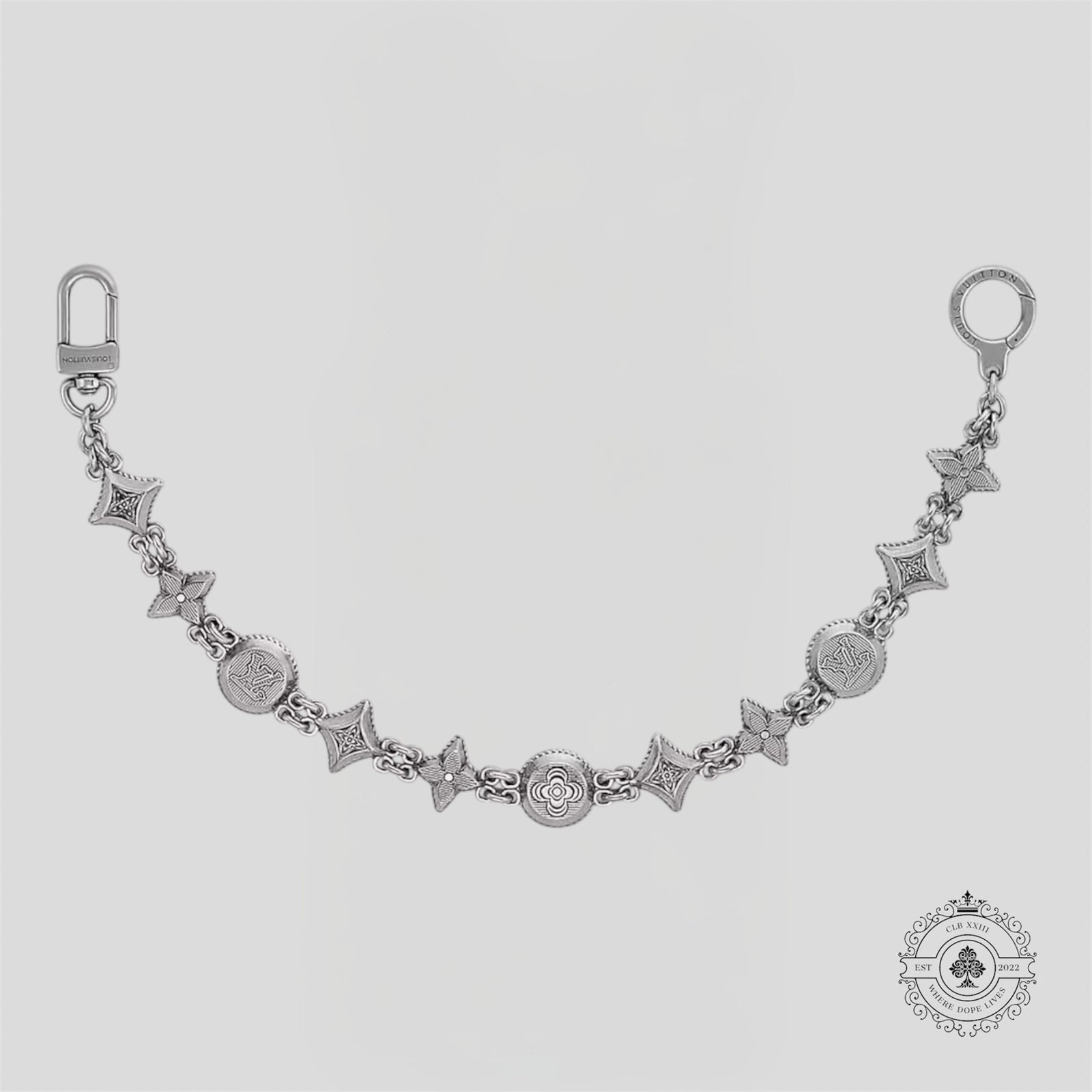 Louis Vuitton Western Chain Belt/Bag Charm in Aged Silver