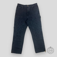 Louis Vuitton Monogram Workwear Denim Carpenter Pants in Black