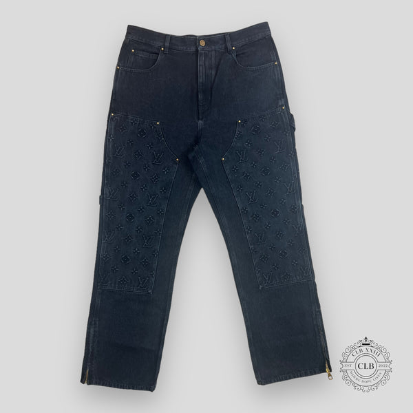 Louis Vuitton Damier Wool Workwear Pants Storm Blue. Size 54