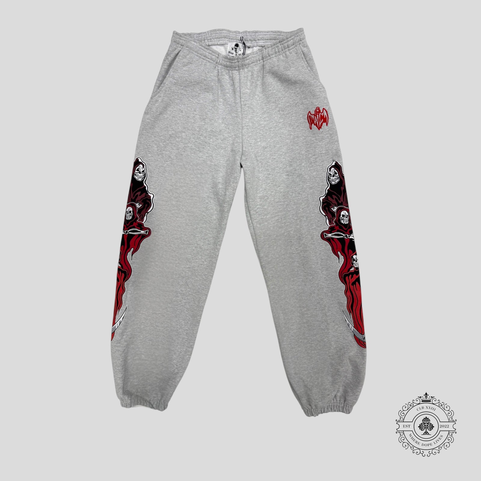 Warren Lotas Three Reapers Sweatpants in Heather Grey