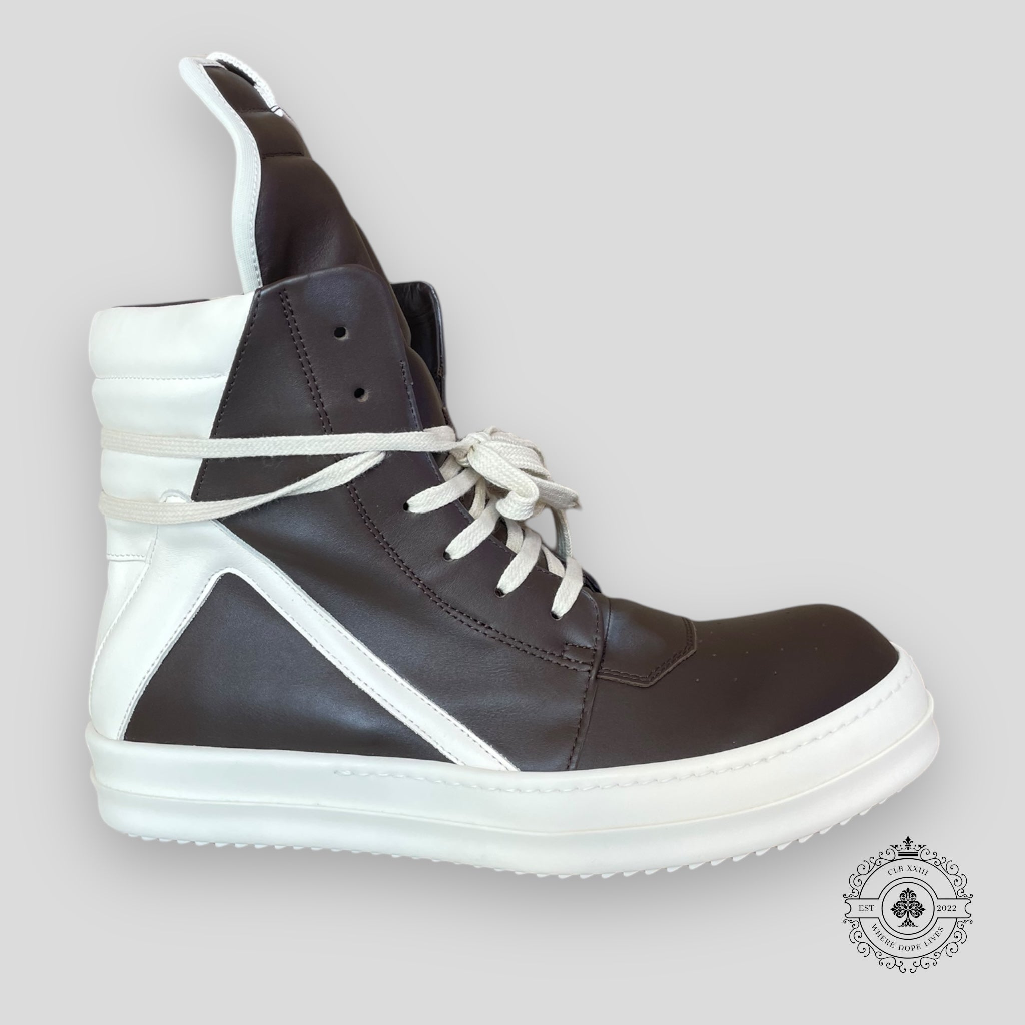 Rick Owens Geobasket in Brown Milk