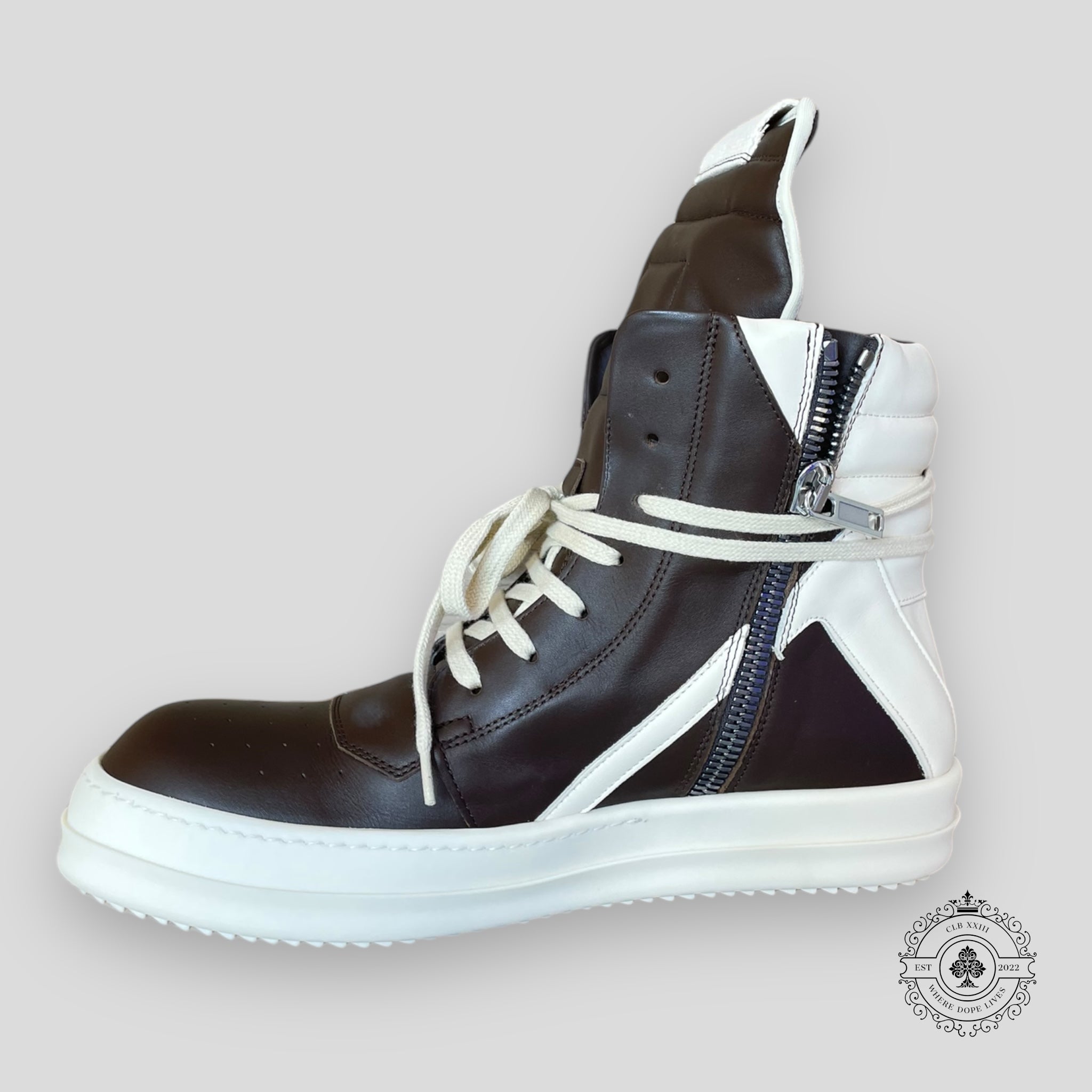 Rick Owens Geobasket in Brown Milk