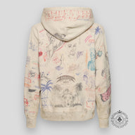 Saint Michael Born x Raised LA Hoodie in Vintage White