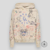 Saint Michael Born x Raised LA Hoodie in Vintage White