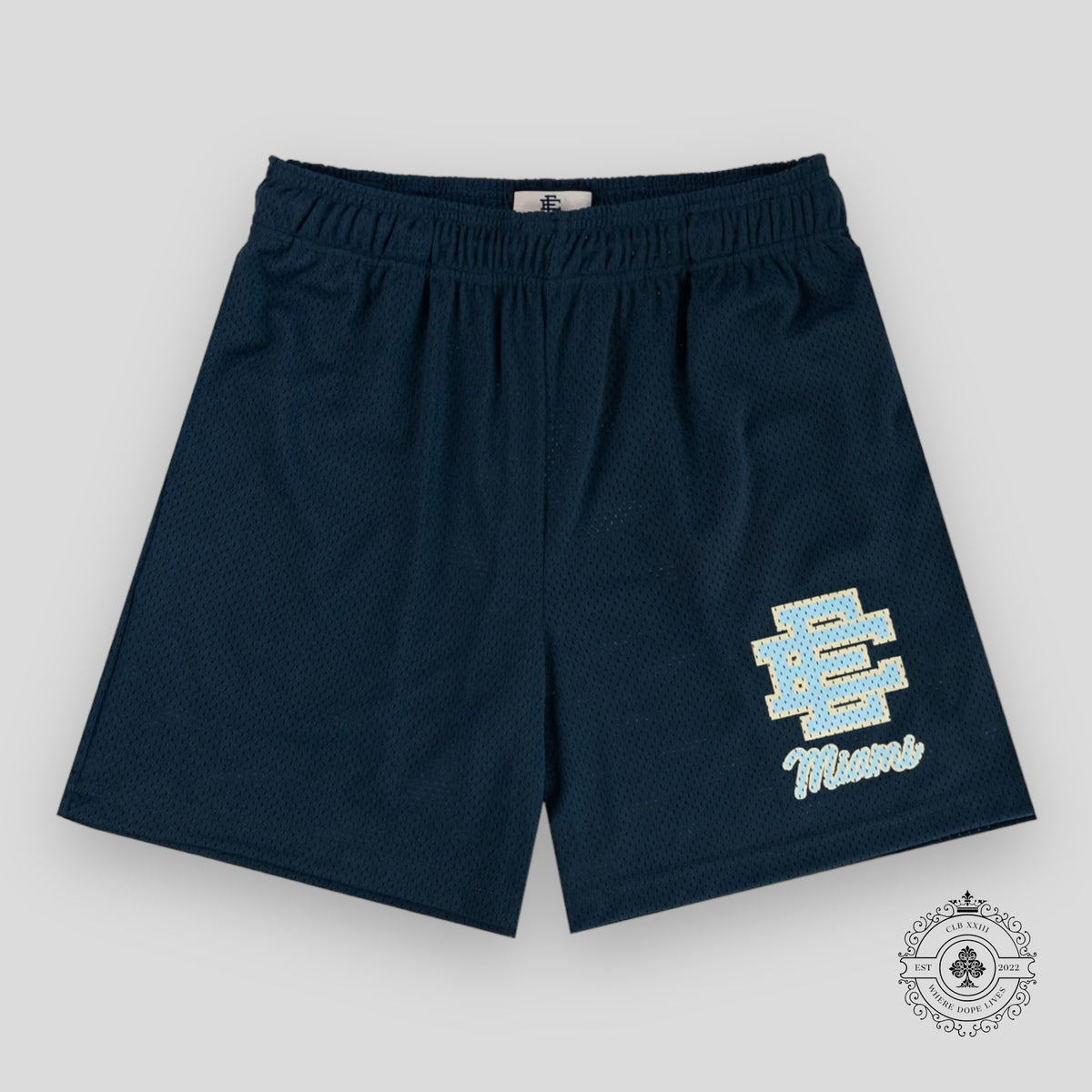 Eric Emanuel EE Miami Basic Shorts in Navy/Carolina Blue