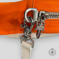 Chrome Hearts Patent Leather Cross Patch Takka Bag in Orange/White