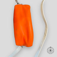 Chrome Hearts Patent Leather Cross Patch Takka Bag in Orange/White