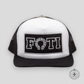 Chrome Hearts Foti Patch Trucker Hat in White / Black