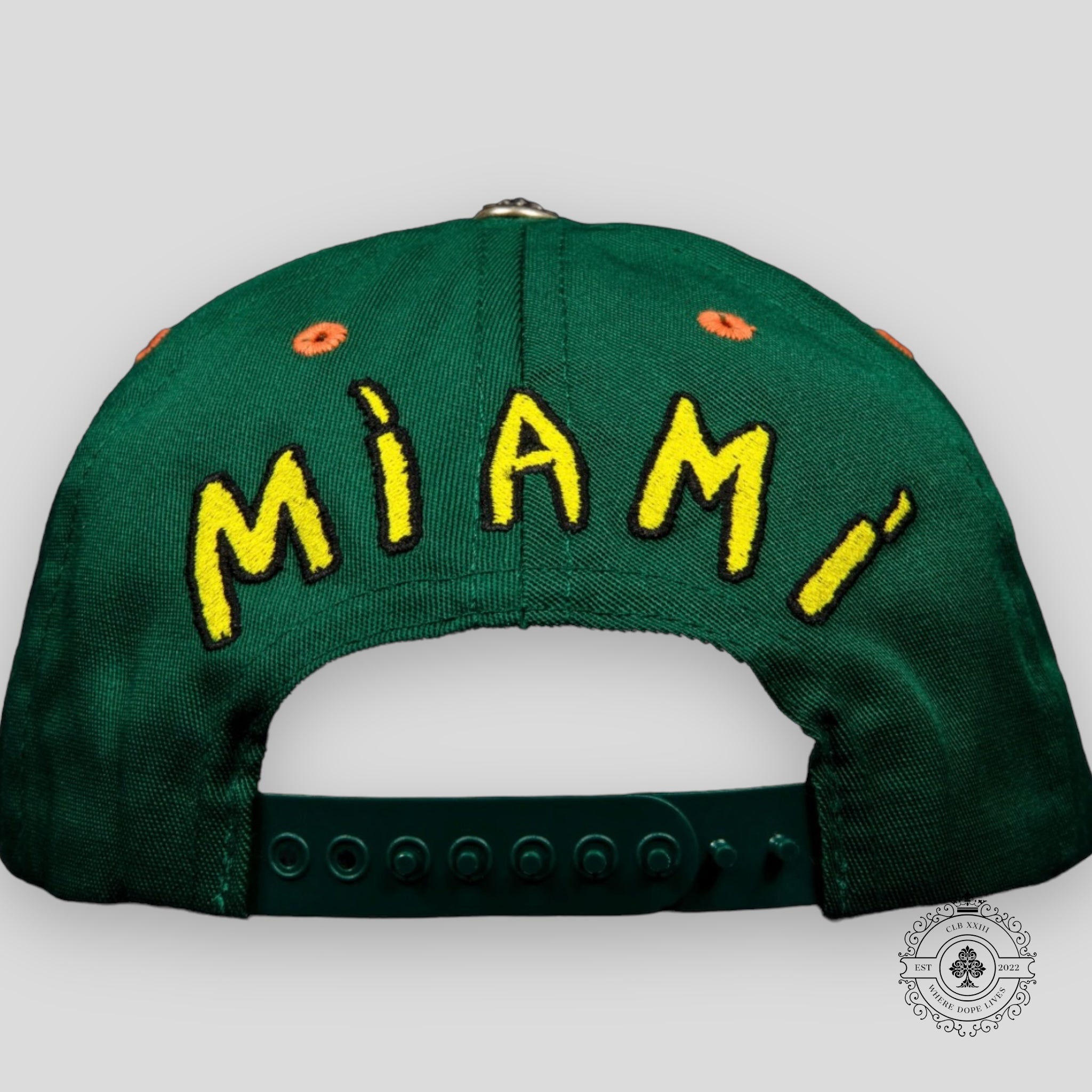Chrome Hearts Miami Exclusive Cap in Green / Orange