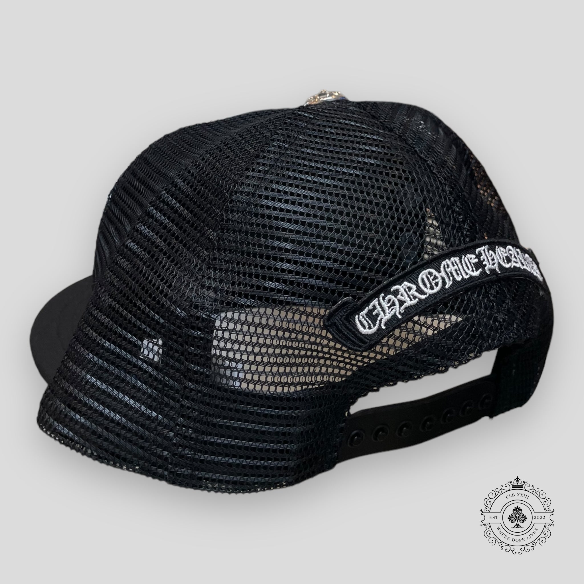 Chrome Hearts Triple Cross Trucker Hat in Black/Camo