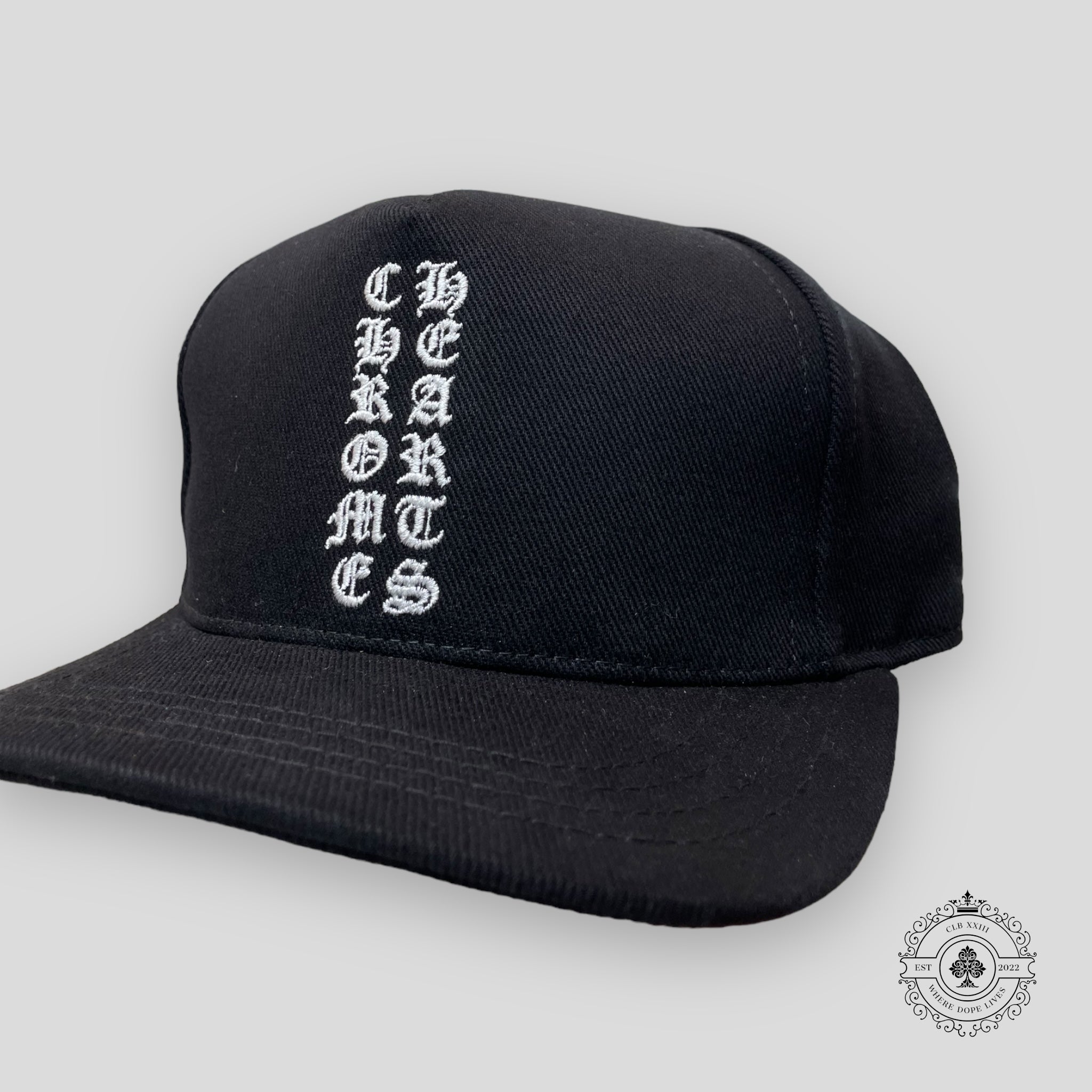 Chrome Hearts Vertical Logo Denim Hat