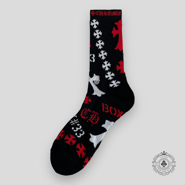 Chrome Hearts Stencil Socks in Black