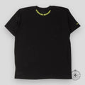 Chrome Hearts Yellow Neck Script Logo Tee in Black