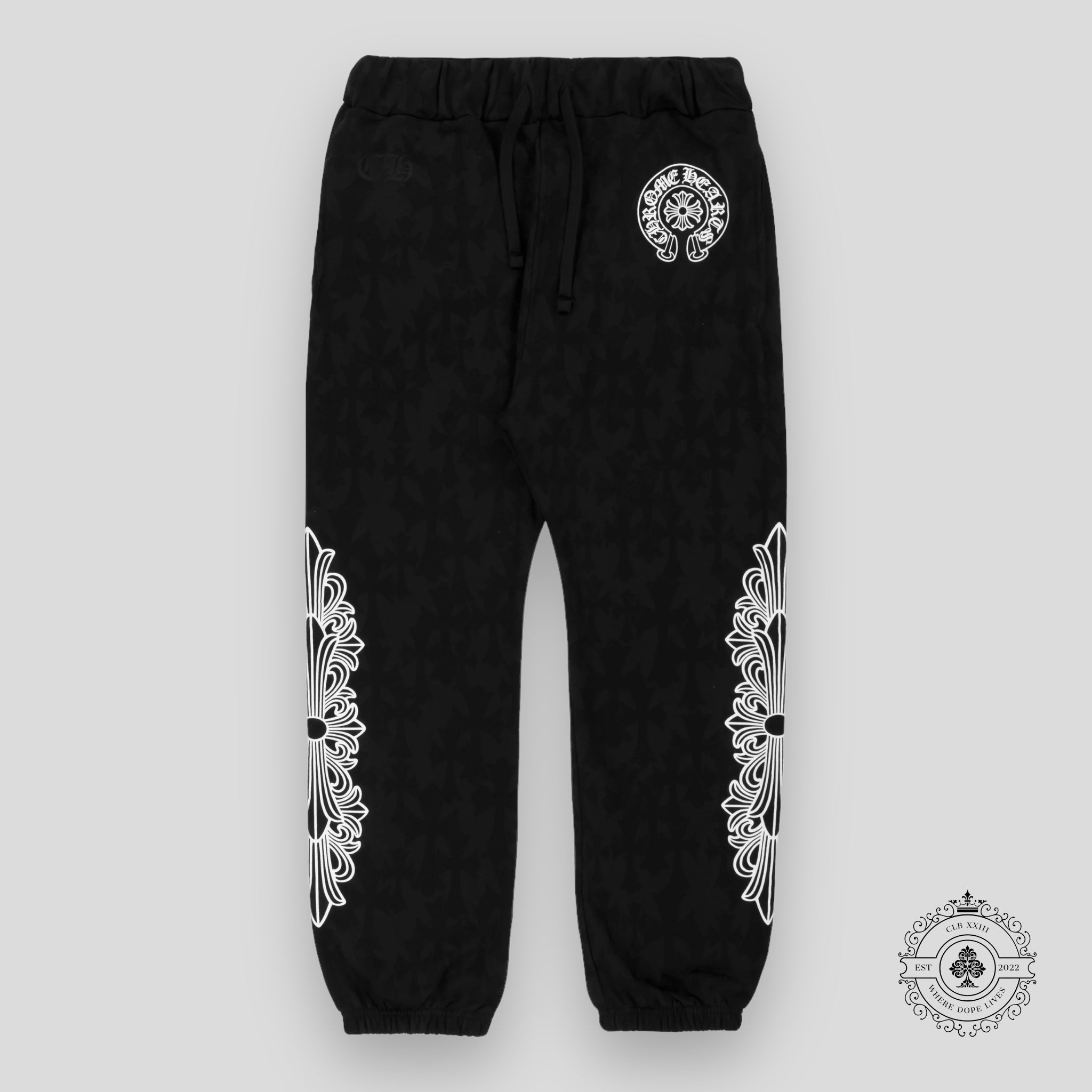 Chrome Hearts Cemetery Cross Monogram Sweatpants
