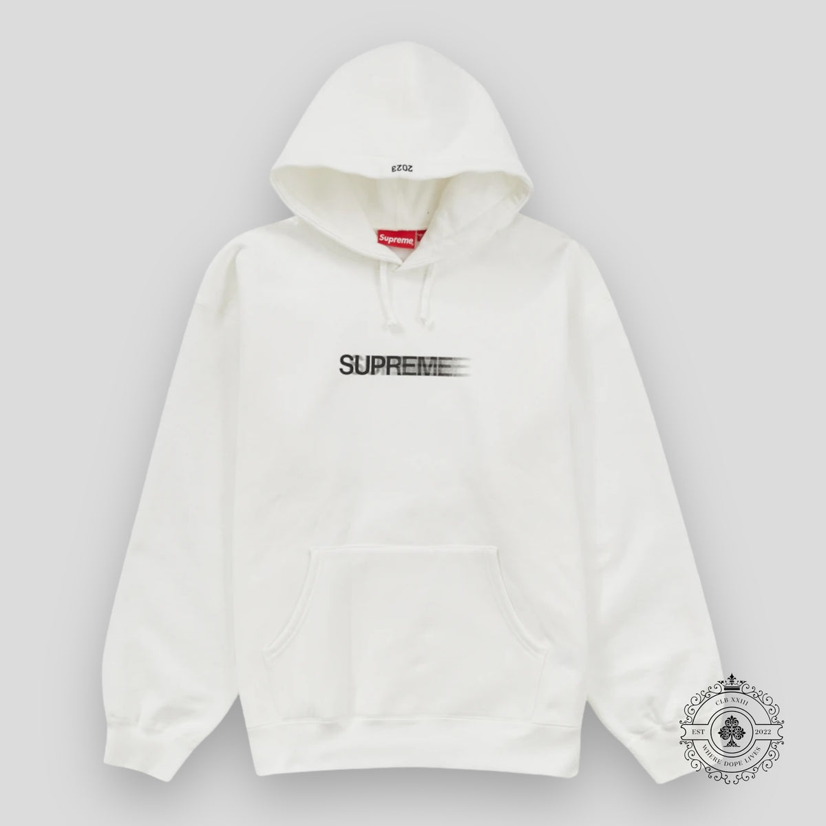 Supreme Motion Logo Hoodie in White