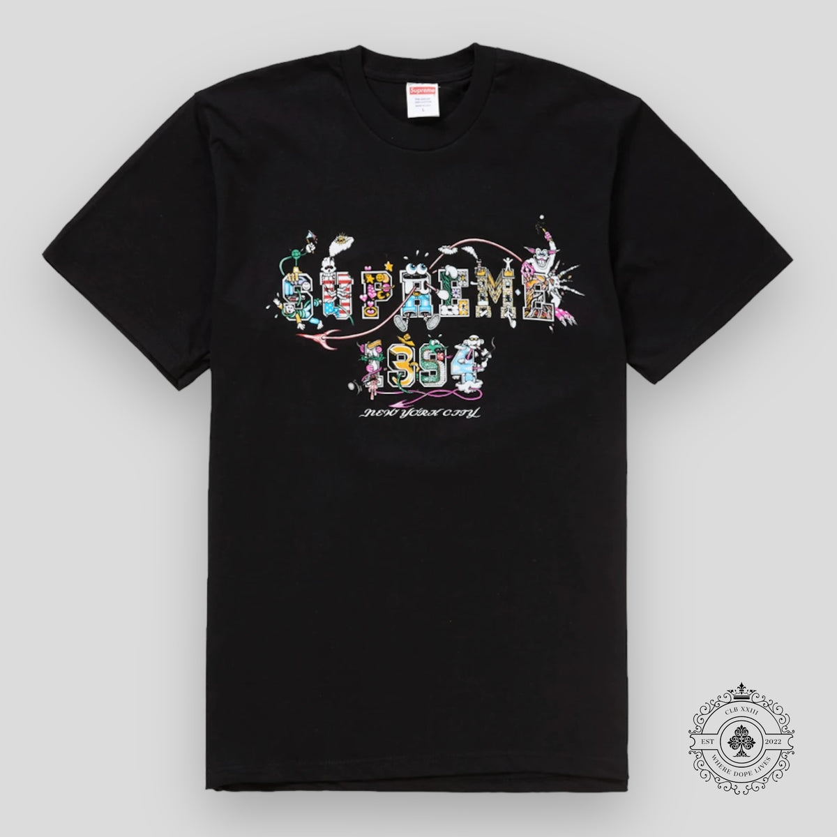 Supreme Varsity Tee in Black
