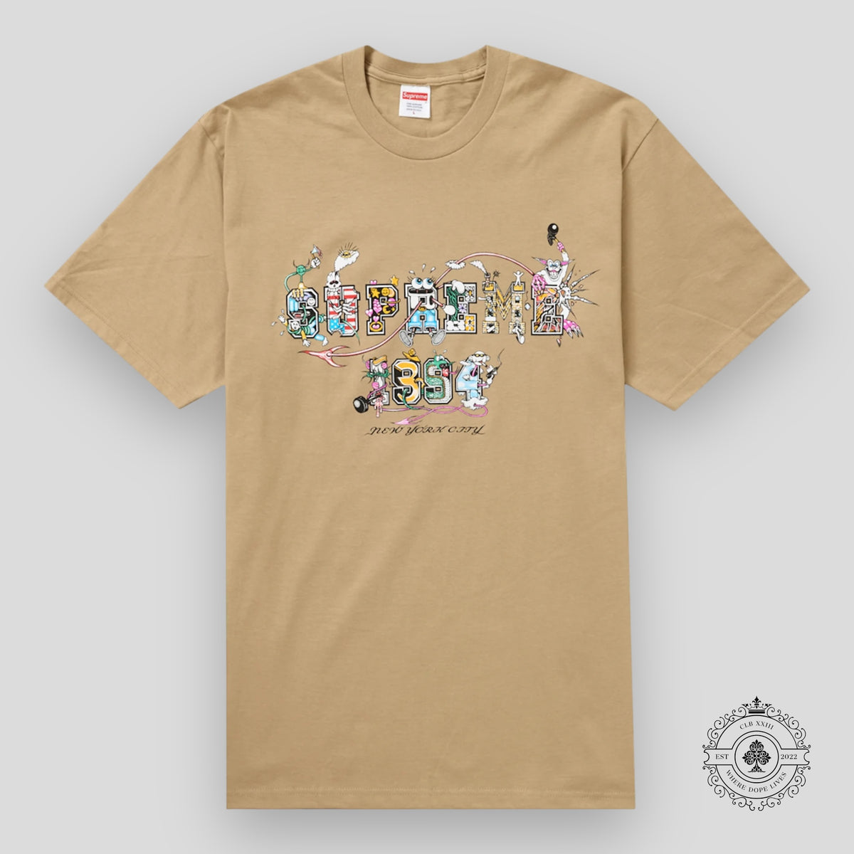 Supreme Varsity Tee in Khaki