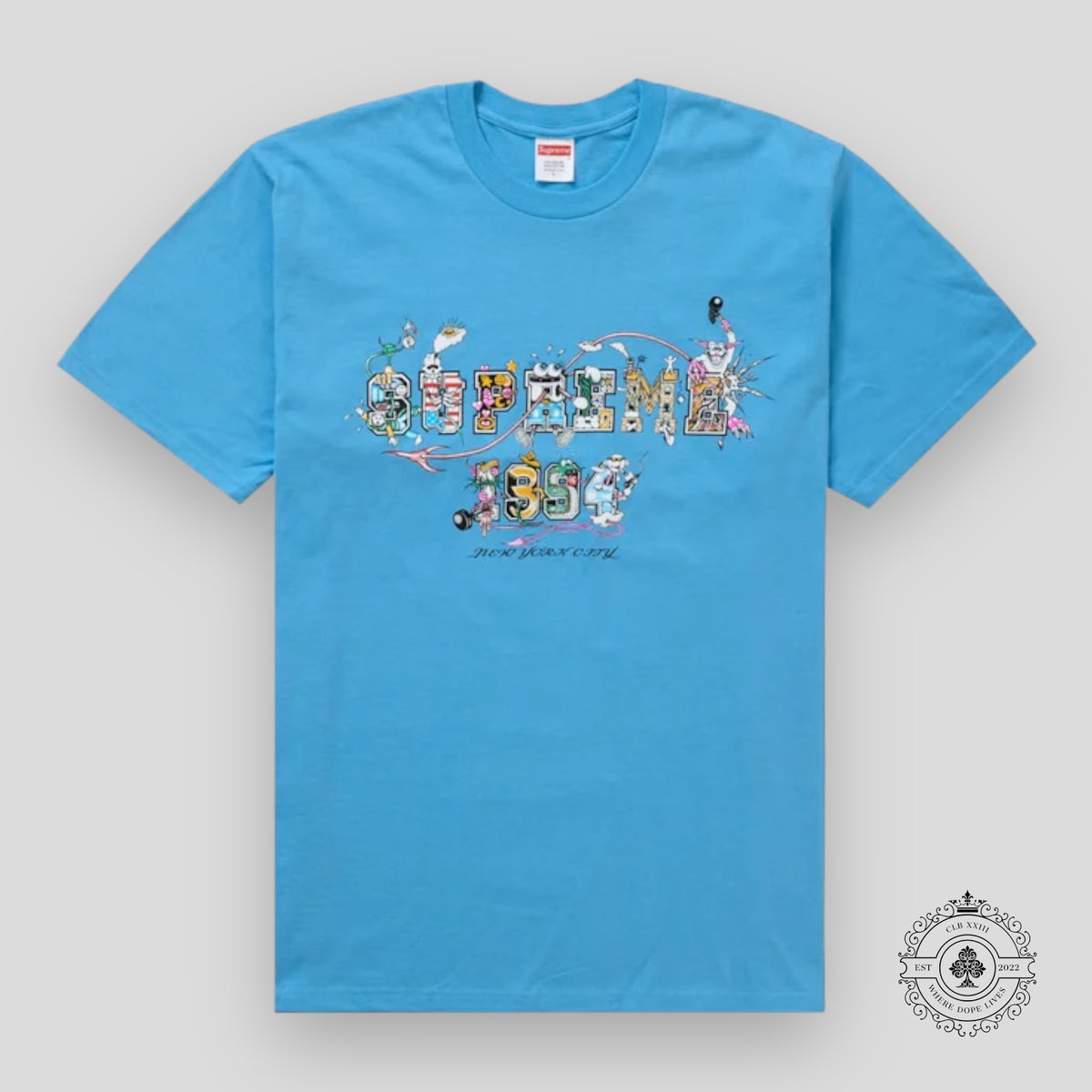 Supreme Varsity Tee in Bright Blue