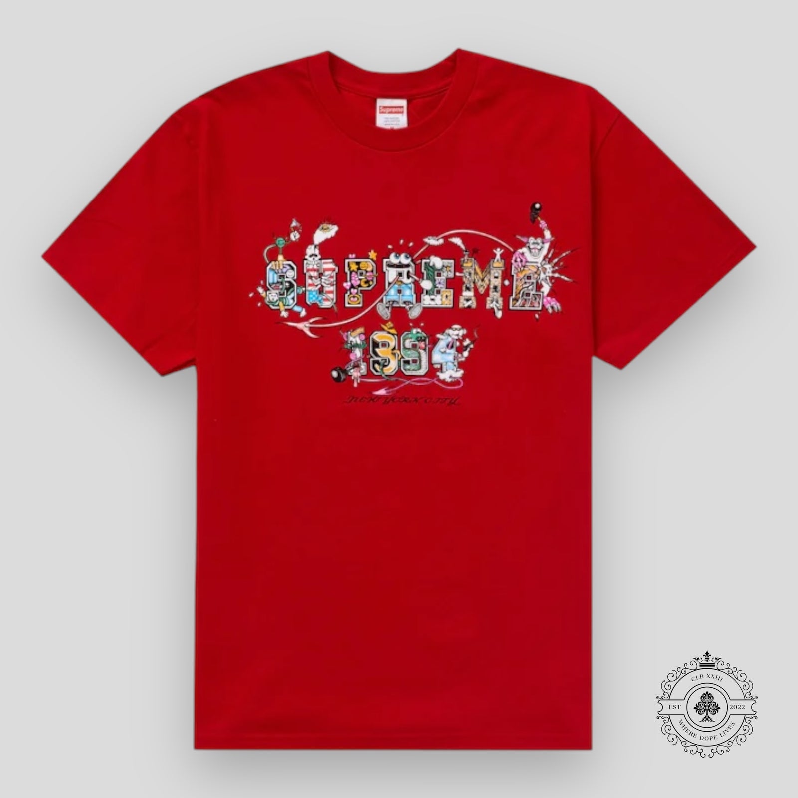 Supreme Varsity Tee in Red