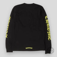 Chrome Hearts Neck Logo Longsleeve in Black/Yellow