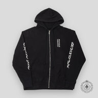 Chrome Hearts Vertical Logo Zip Up Hoodie