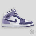 Air Jordan 1 Mid GS White Sky J Purple