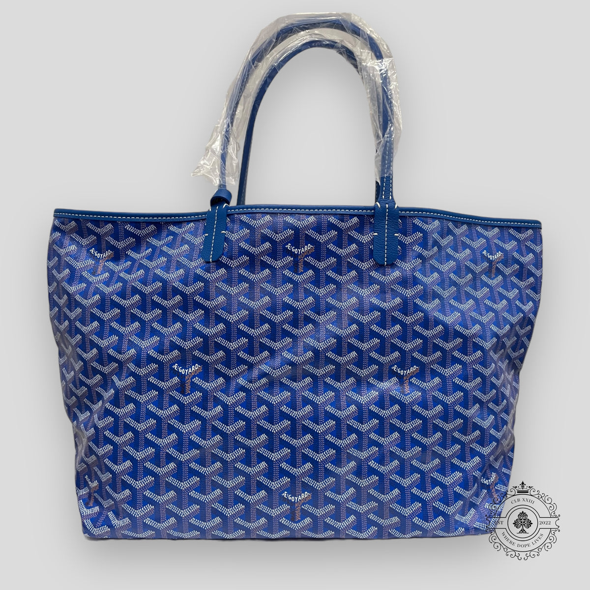 Goyard Goyardine Canvas St. Louis Tote in Bleu