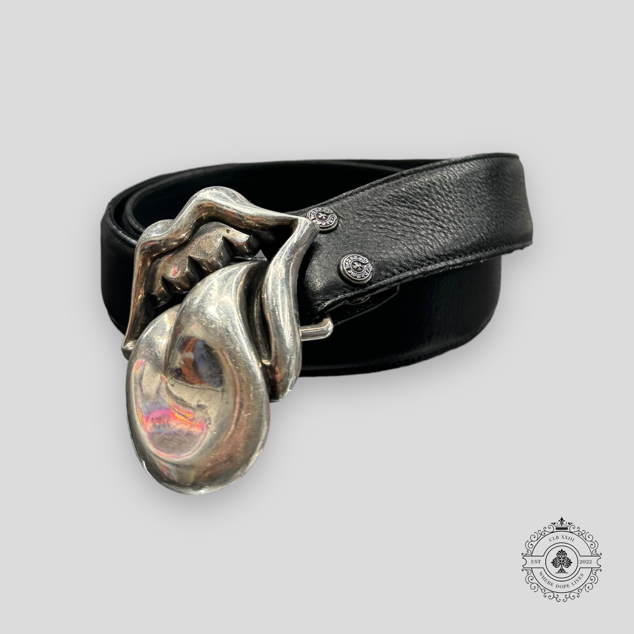 Chrome Hearts Rolling Stones Leather Belt