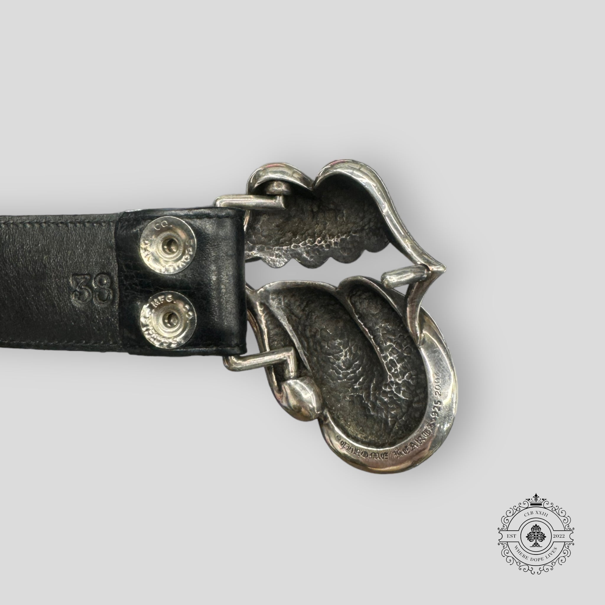 Chrome Hearts Rolling Stones Leather Belt