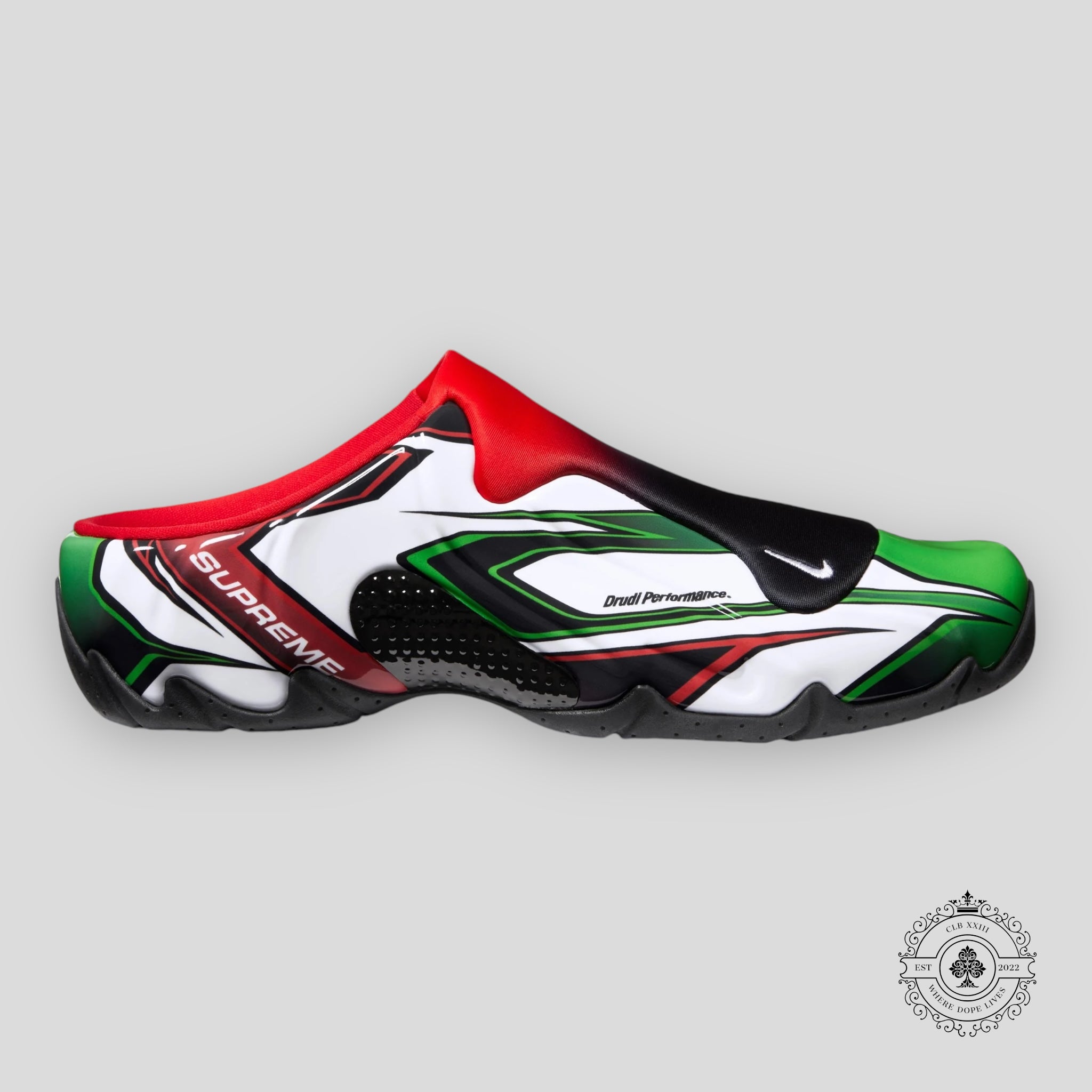 Nike Clogposite Supreme White Gym Red Green