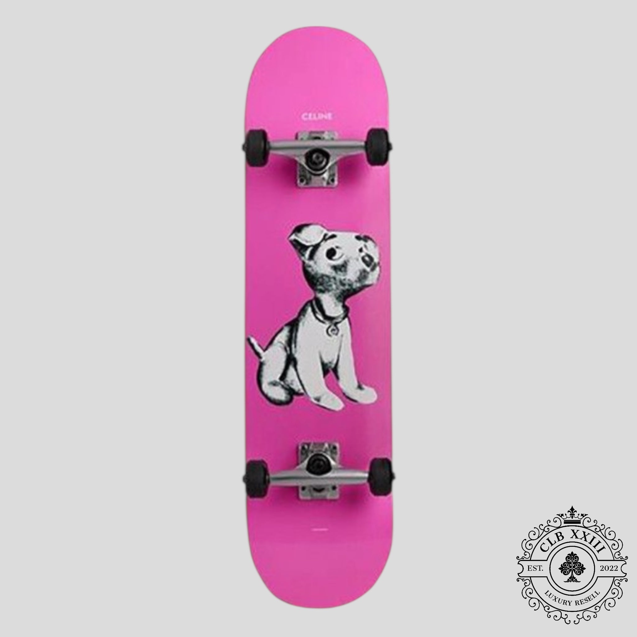 Celine Skateboard with Dog Detail