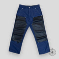 Chrome Hearts Leather Knee Carpenter Pants in Navy